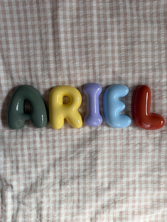 Coloured Letters with Signature Shine